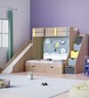Sleep N SlideBunk Bed 6X5 Drawers On Wheels In Space Colour60