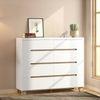 Oslo Engineered Wood Chest of 8 Drawers in White Finish