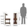 Barrow Solid Wood Bedside Table in Teak Finish