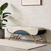 The Soho Cradle Metal Bench in White Finish