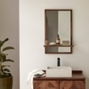 Crystal Solid Wood Mirror In Provincial Teak 50 x 70cm