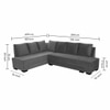 Melo 3 Seater Fold Out Sofa cum Bed  in Dark Grey Colour