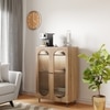 Stellar Multipurpose Storage Cabinet (Tall Size, Oak)