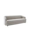 Elegantensemble Wood 3 Seater With Upholstery Non Storage Sofa In Beige Colour