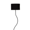 Romy Black Cotton Floor Lamp with Solid Wood