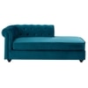 Ease Velvet Chaise Lounger in T Blue Colour