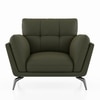 Vetra 1 Seater Leather Sofa In Olive