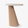 Hump Marble Side Table in Brown Colour