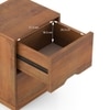 Zephyr Bedside Table in Amber Walnut Finish