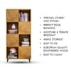 Hexa Engineered Wood Bookshelf Multipurpose Storage Rack in Giant Wood and Frosty White