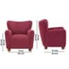 Alanzo Boucle Accent Chair Wine Colour