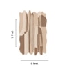 Handmade Wool Shaped Rug Modern Minimalist Beige 6 x 9 Feet Carpet
