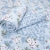 Blue Floral 4 Pcs Comforter set with Queen size bedsheet + 2 Pillow covers