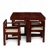 Kingston Sheesham Wood Accent 4 Seater Dining Table Set