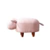 Whiskers Collection Bunny Rabbit Pouf Seating For Kids Room Pink Set Of 2