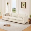 Mellow 3 Seater Sofa In Soft Fabric Cream Color