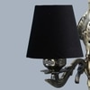 Devansh Metal Electric Wall Light in Antique Gold Colour with Black Shade Count of 1 Light
