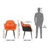 Adiko Leatherette Lounge Chair in Orange Colour