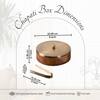 Classic Acacia Wood Roti Box With Tong Gold