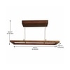 Even 36 Brown Wooden LED Hanging Lamp