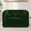 Homro Velvet 1 Seater Sofa in Green Colour