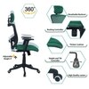 Dreaceo High Back Ergonomic Chair in Dark Green Colour