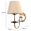 Eliante Cloth Shade Wall Lights Mild Steel & Fabric Material Gold & Golden Finish