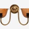 Lior Handicrafted Twin Wall Lamp in Antique Silver Brass finish and Amber Colour