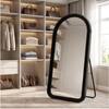 The Artment Unbreakable Black Arch Puff Floor Mirror (160 x 60) cm