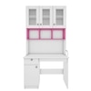 Swotty Study Table With Storage Frosty White And Pink