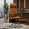 Ettorez Lexus Hb Ultra Premium Leatherette Office Chair In Tan Color