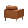Shlok PU Leather Accent Chair in Light Brown