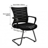 Kepler Brooks Dazzle Visitor Chair in Black Colour