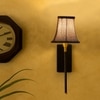 Devansh Metal Electric Wall Light in Black Colour with Beige Shade Count of 1 Light