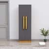 Hexa Red Wooden 2 Door Wardrobe with 4 Shelves in Giant Wood and Slate Grey Colour
