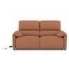 Leeroy Leather Two Seater Motorized Recliner in Hazelnut Tan