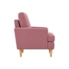 Oliver Boucle Fabric Lounge Chair in Pink Colour