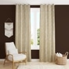 Golden Velvet Abstract Pack of 2 Pieces Blackout Window Curtain