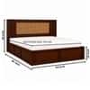 Aaranya Solid Wood Comfort Queen Bed Box Storage Provincial Teak Finish Mattress 60 x 78 Inches