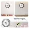 Octagonal Wooden Wall Clock with Bold Roman Numerals