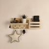 Tulip Wooden Wall Shelf Organiser With Key Holders
