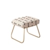 Bohemian Jacquard Metallic Stool in Black & Off White Color Set of 2