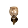 Devansh Metal Electric Wall Light in Gold Colour with Lavender Shade Count of 1 Light