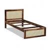 Karen Solid Wood Single  Size Upholstered Bed Without Storage (Rustic Finish)