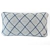 Arabella Blue  And Natural Cotton Knitted Cushion Cover 30X50 Cm