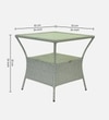 Geelong Wicker Table And Chair Set White And Black Finish