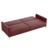 Gilud 3 Seater Click-Clack Sofa cum Bed  in Pink Colour