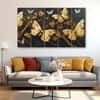 The Castle Decor Golden Butterflies Wall Art Set of 5 27x48 Inch (Style 1)