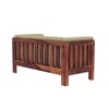 Prashiv 3+2 Seater Wooden Sofa (Creame Colour, Teak Finish)