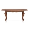 Nitara Oval Solid Wood Coffee Table In Teak Finish